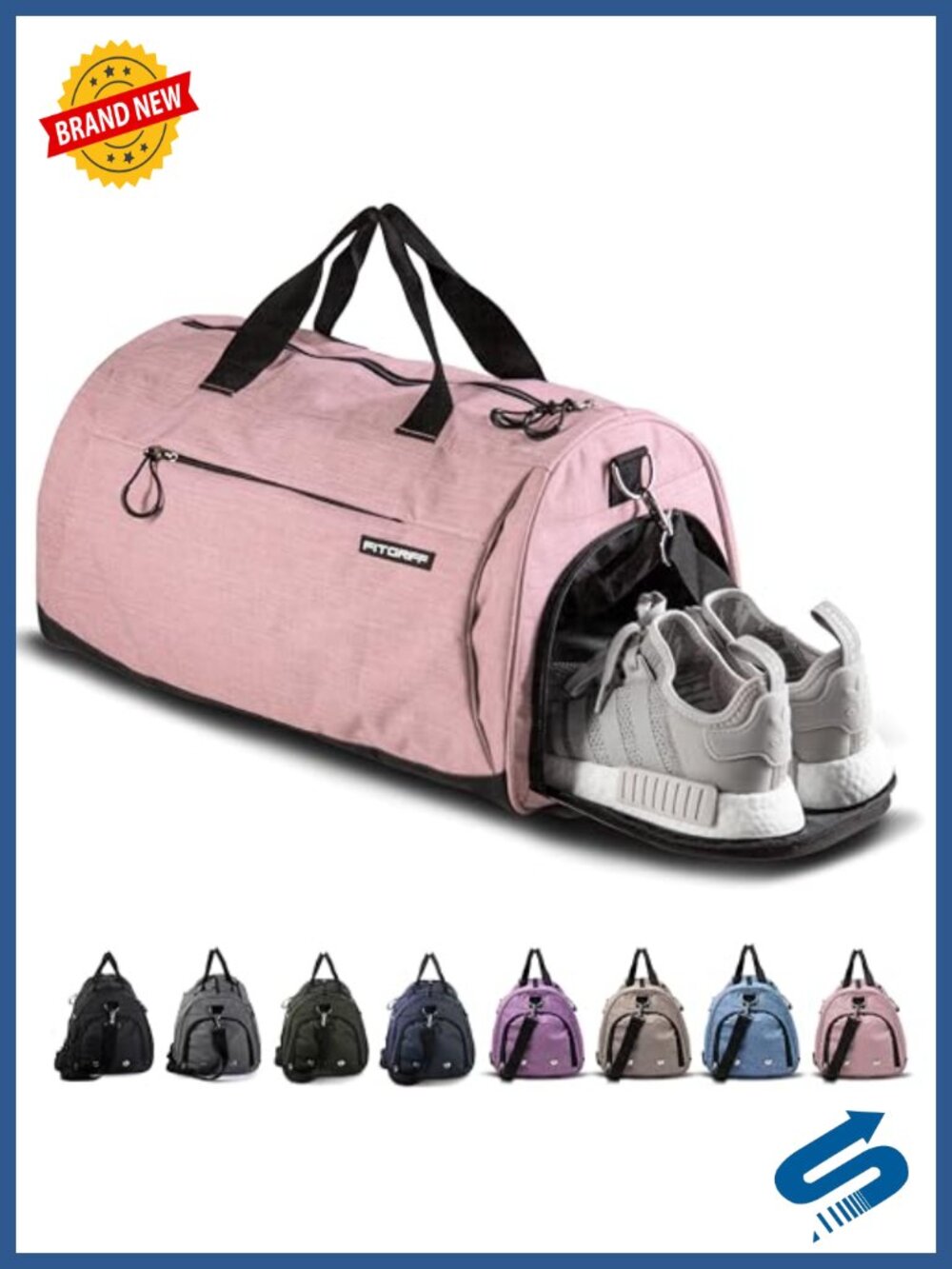 Gym Bag with Shoe & Wet Compartment, Duffle Bag for Travel, Sports & Workout